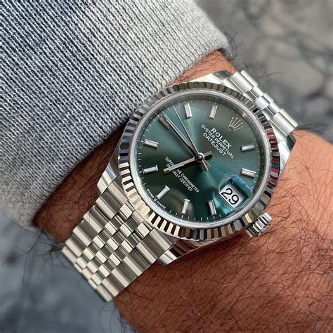 rolex datejust green 2022